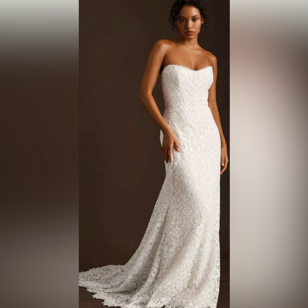 Custom lace wedding gown